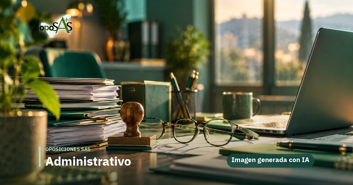 Administrativo · imagen artística del entorno de trabajo (sin personas)