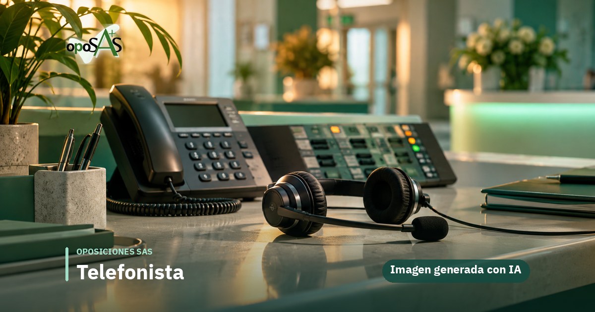Telefonista · imagen artística del entorno de trabajo (sin personas)