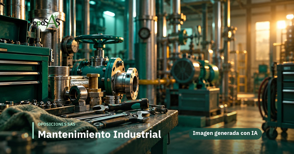 Mantenimiento Industrial · imagen artística del entorno de trabajo (sin personas)