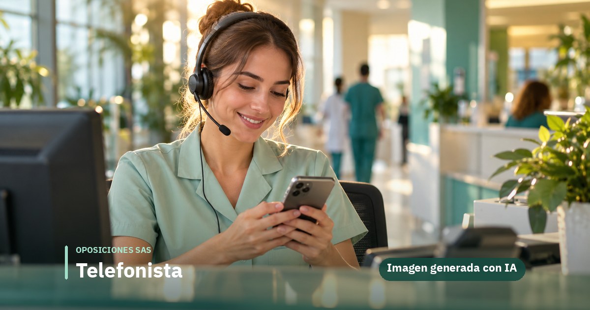 Telefonista · persona preparando la oposición SAS con OposAs